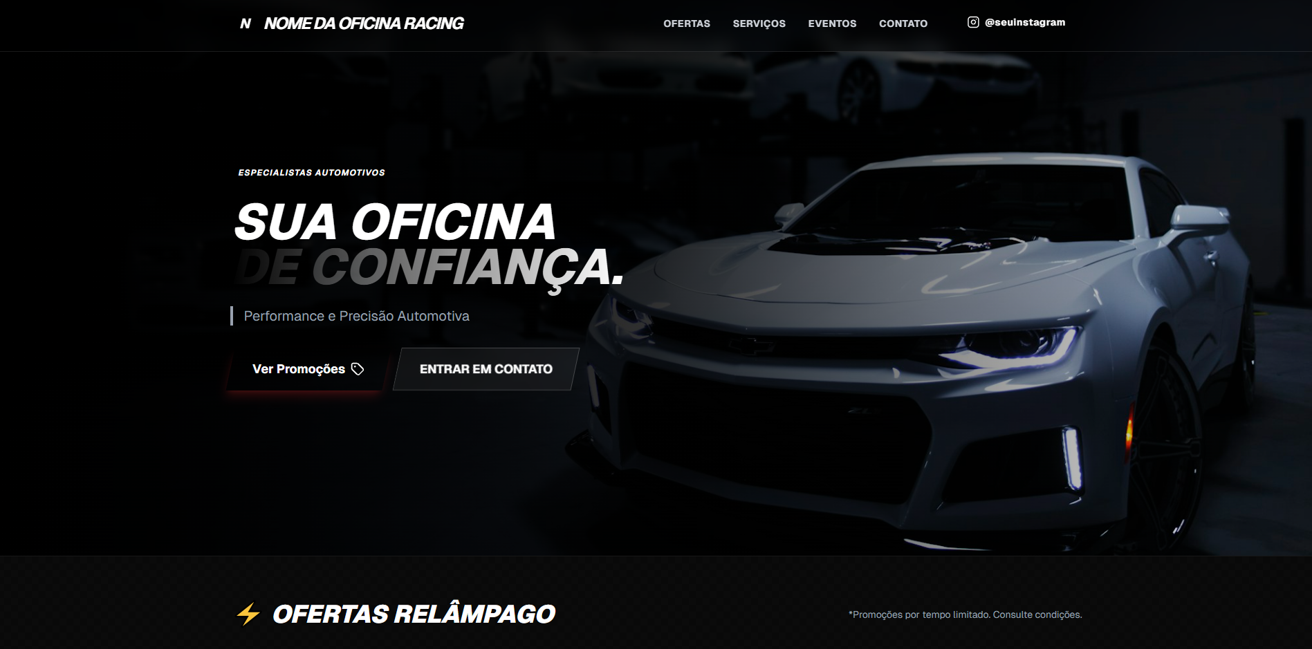 Site modelo RACING